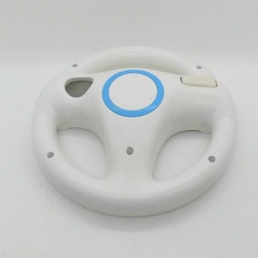 Nintendo Wii Wheel White Steering Wheel Accessory RVL-024 for Mario Kart Wii